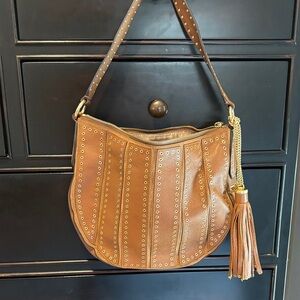 $350 RETAIL MK Michael Kors caramel grommet Hobo Bag